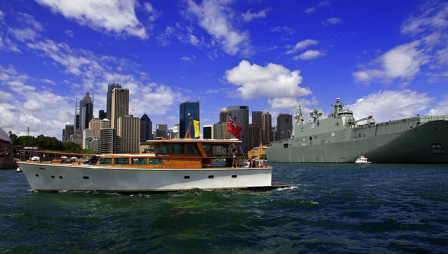 Thalassa Photograph - Thalassa And HMAS Adelaide by Miroslava Jurcik
