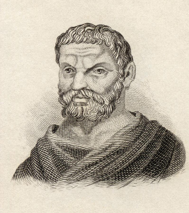 Thales Of Miletus Born Circa 624 Bc Drawing by Vintage Design Pics - Pixels