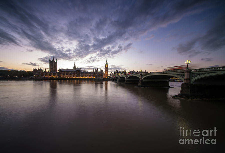 Thames and Big Ben Dramatic Skies Photograph by Mike Reid