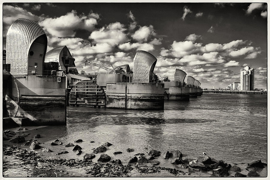 Thames Barrier at Low Tide Photograph by Lenny Carter