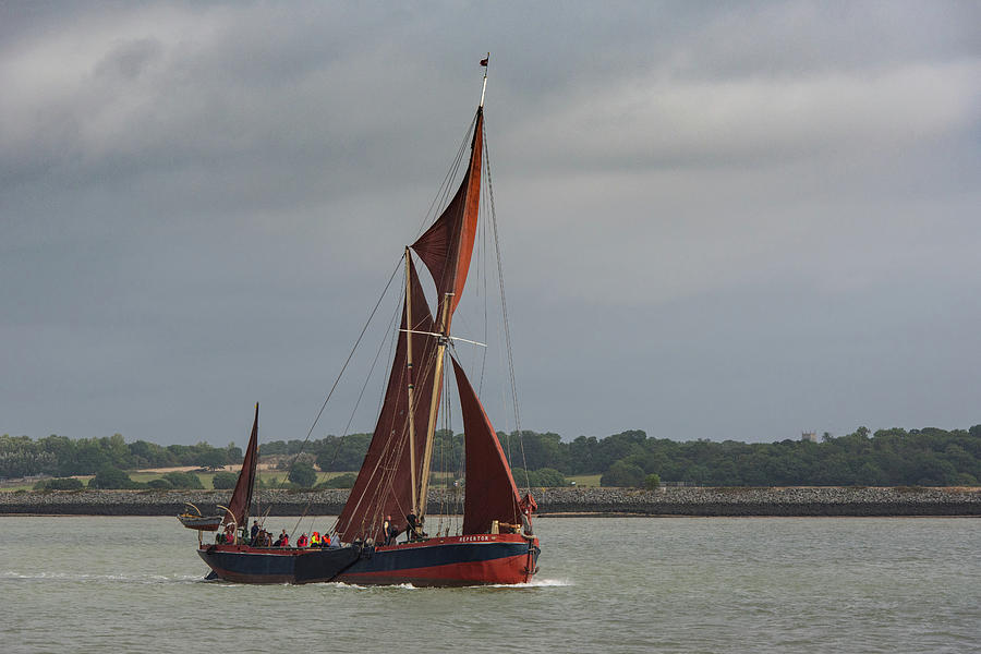 Thames sailing barge Repertor Photograph by Gary Eason