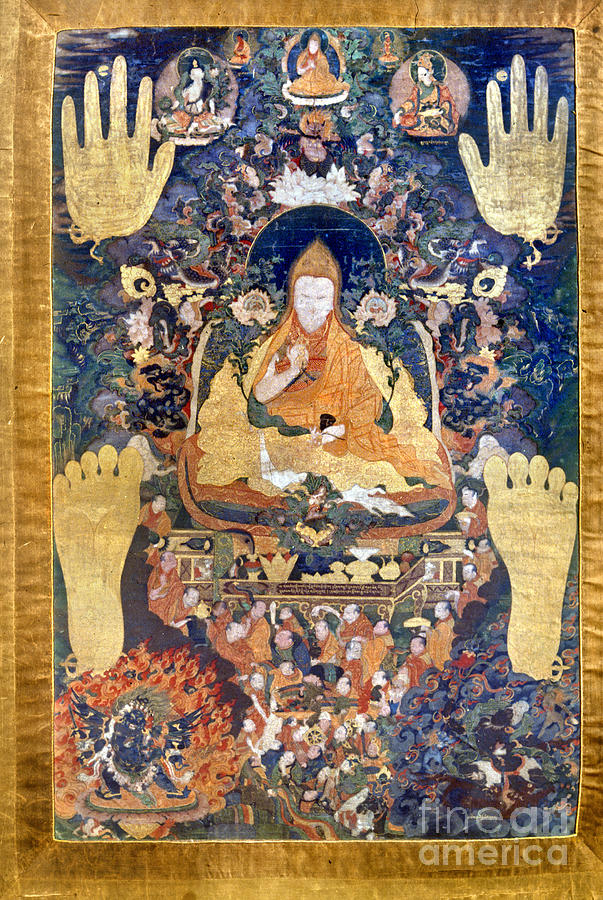 Thangka: Dalai Lama Photograph by Granger