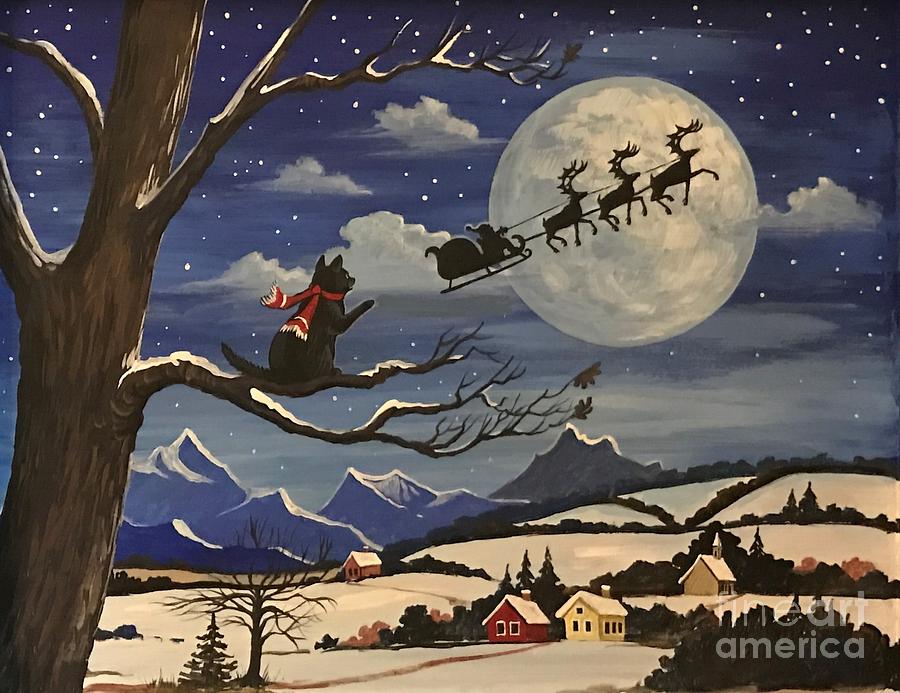 Thank You Santa For The Beautiful Scarf Painting by Margaryta Yermolayeva