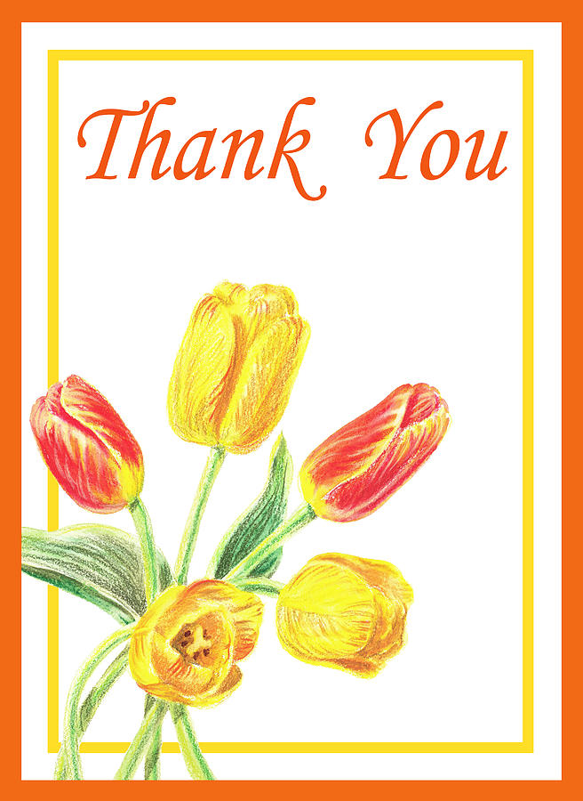 Thank You Tulips Painting by Irina Sztukowski