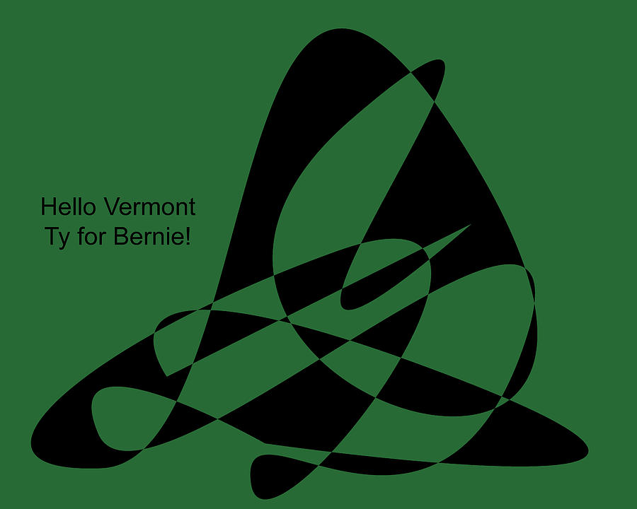 Feel The Bern Digital Art - Thank you Vermont by David Bridburg