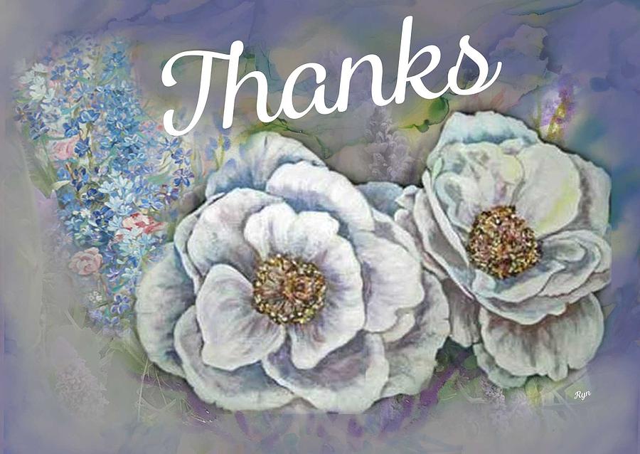 Thanks Lilac Roses Painting by Ryn Shell