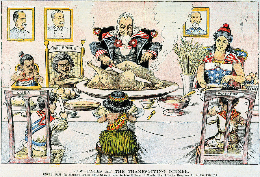 Thanksgiving Cartoon, 1898 Photograph by Granger