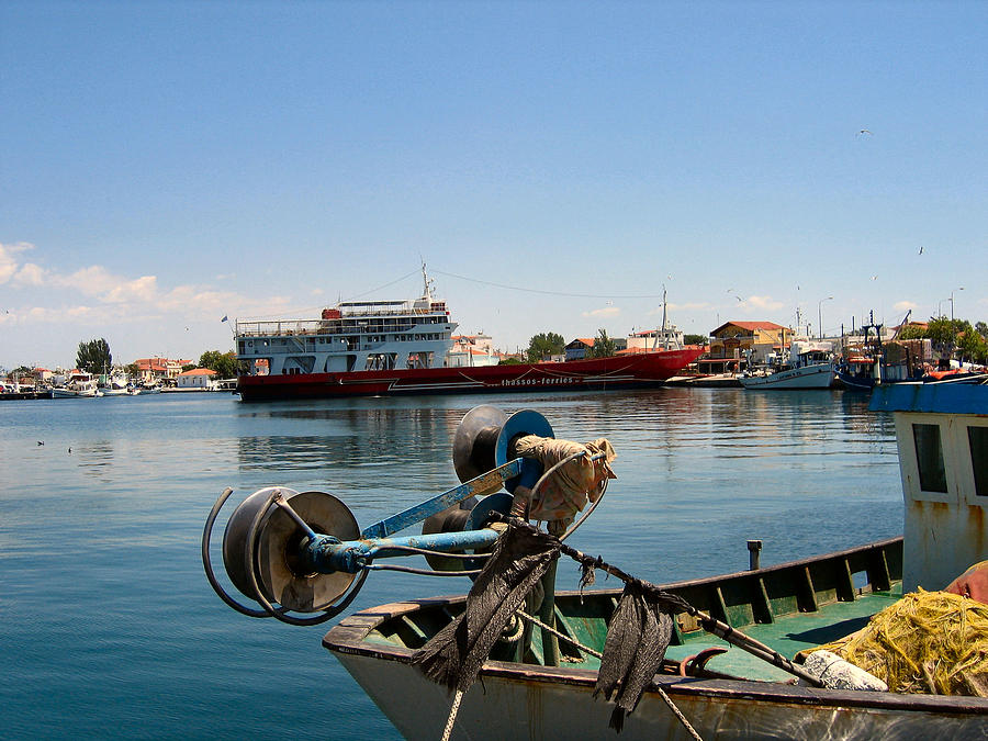 Thassos Ferry Photograph by Ron Saunders | Pixels