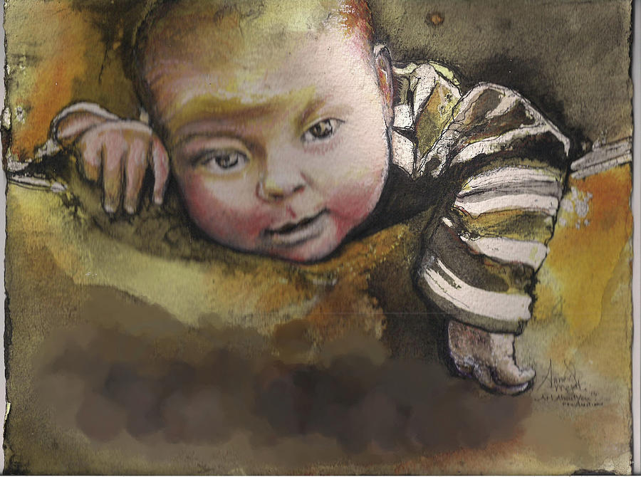 That Baby 3 commission Painting by Anne-D Mejaki - Art About You productions