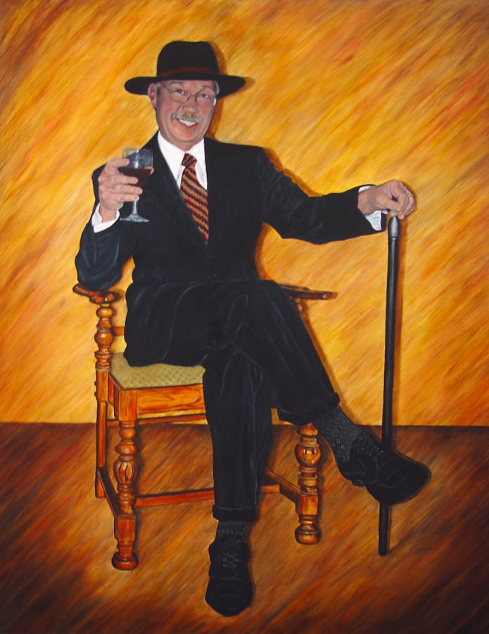 That Gallantly Smiling Gentleman Painting by Bonnie Peacher