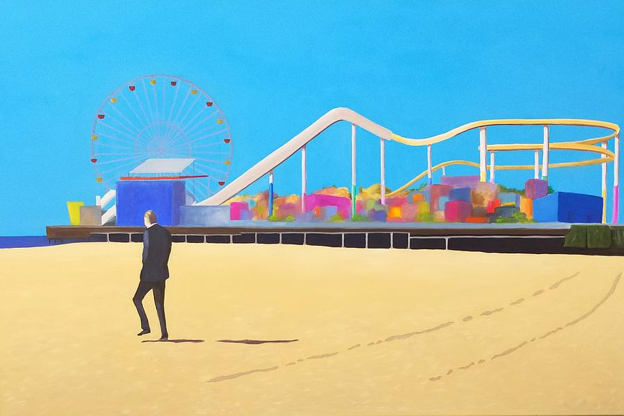 That Man on the Beach Painting by Karyn Robinson