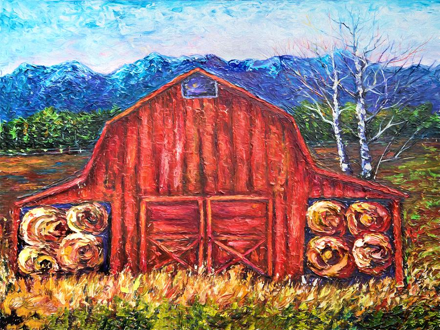 That Old Red Barn  Painting by OLena Art by Lena Owens - Vibrant DESIGN