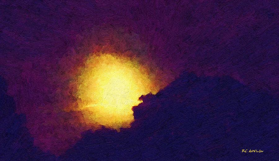 That September Moon Painting by RC DeWinter