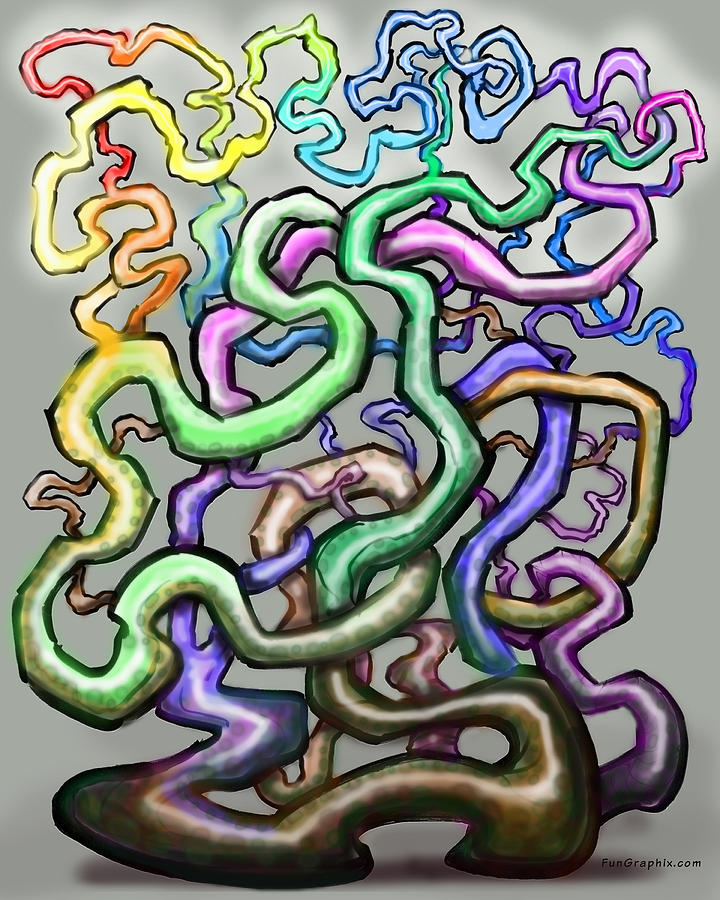 That wacky twisted vine we call life Digital Art by Kevin Middleton