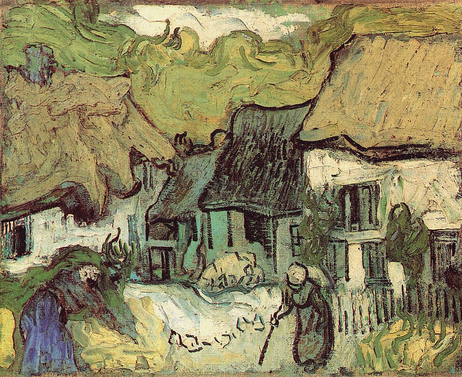D5060 Cottages 1890 Museum Quality Oil Painting Reproduction Vincent van Gogh