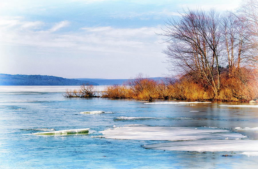 Thawing Lake Ice Photograph by Carolyn Derstine