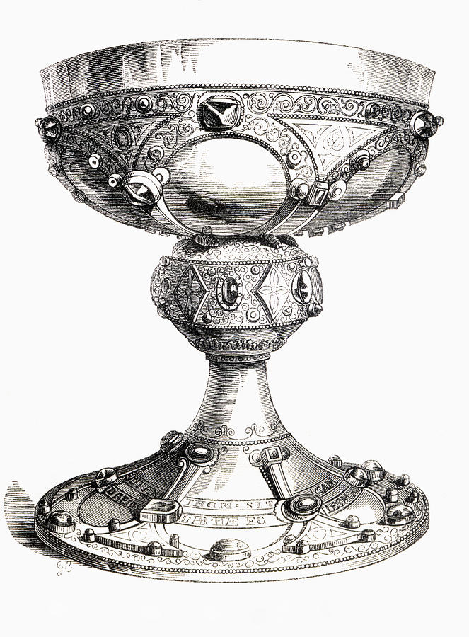 The 12th Century Chalice Of Saint Remi Drawing by Vintage Design Pics