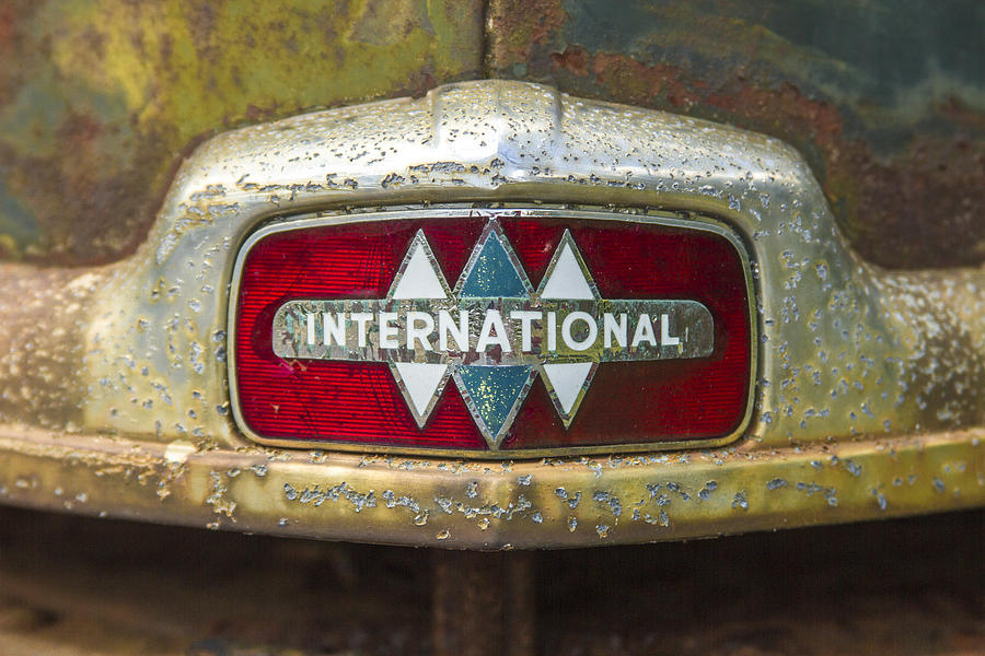 The 1947 International Emblem IHC Trucks Manufacturing Art Photograph by Reid Callaway
