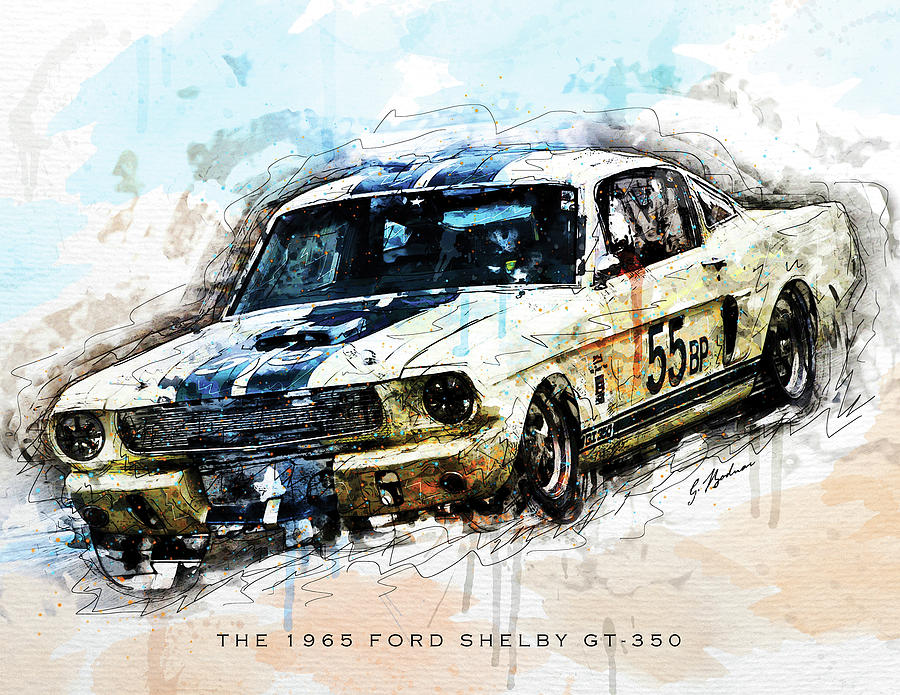 The 1965 Ford Shelby GT 350 II Digital Art by Gary Bodnar