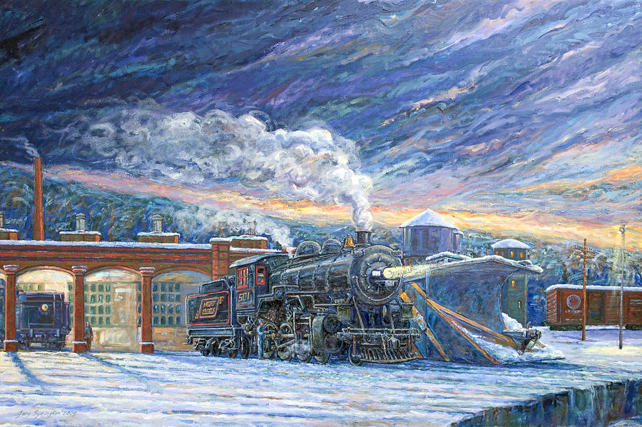 The 501 in Winter Painting by Gary Symington | Fine Art America