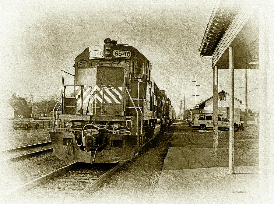 The 6540 Arriving In Harrington - Sepia Photograph by Brian Wallace