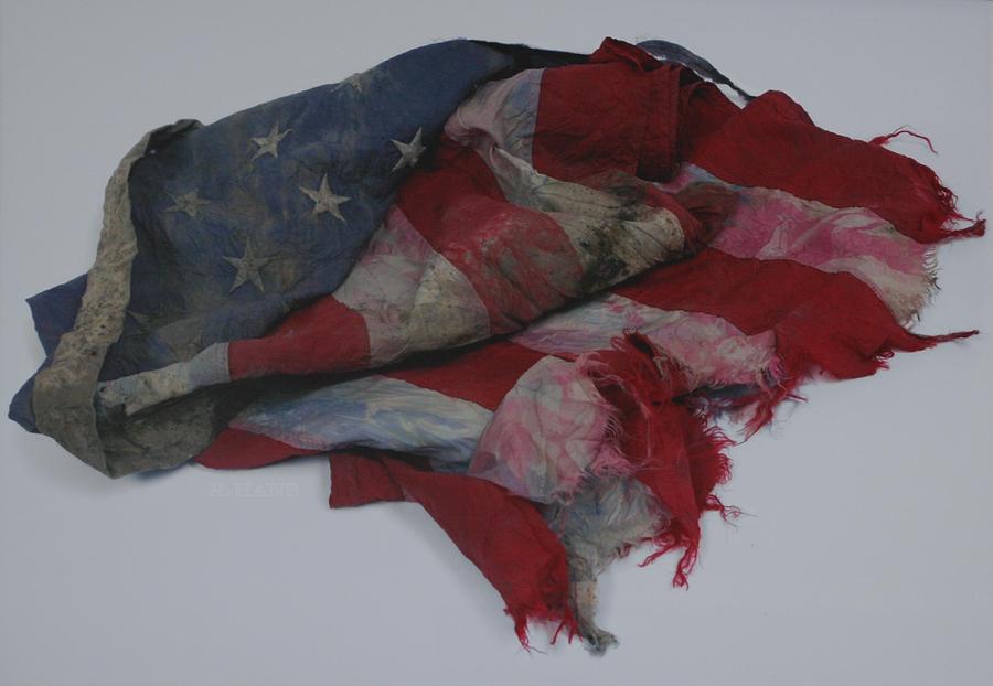 The 9 11 W T C Fallen Heros American Flag Photograph