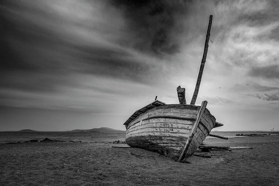 The abandoned boat Photograph by Plamen Petkov
