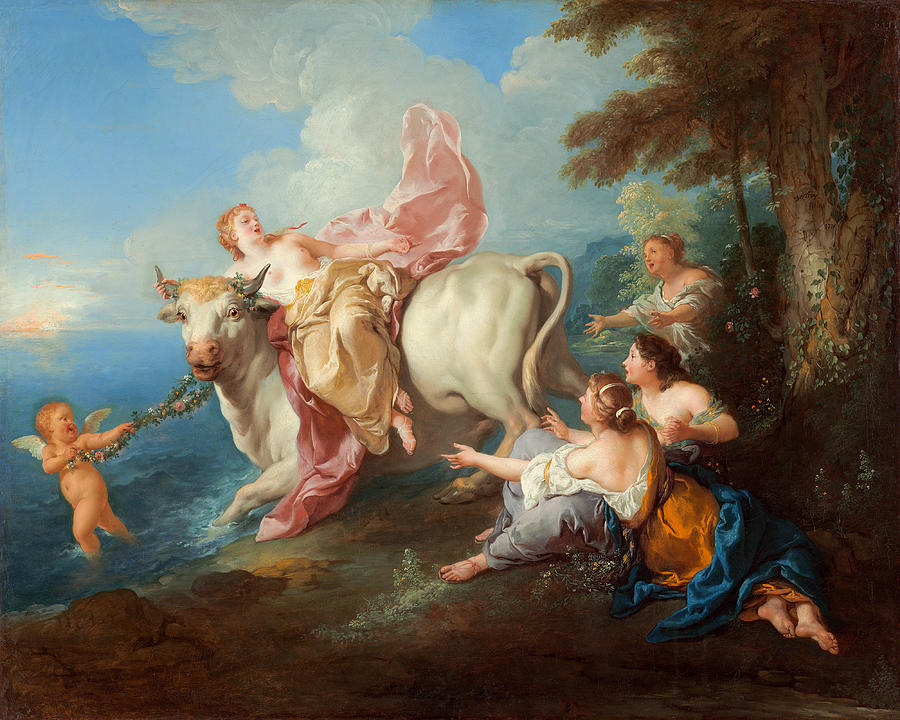 Beach Painting - The Abduction of Europa by Jean-Francois Detroy