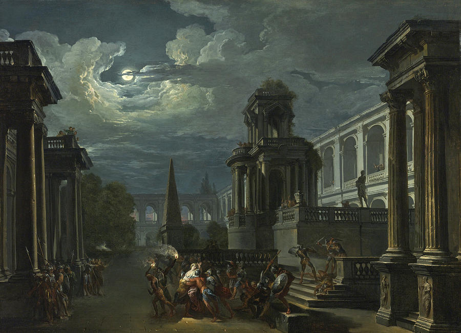The Abduction of Helen Painting by Giovanni Paolo Panini