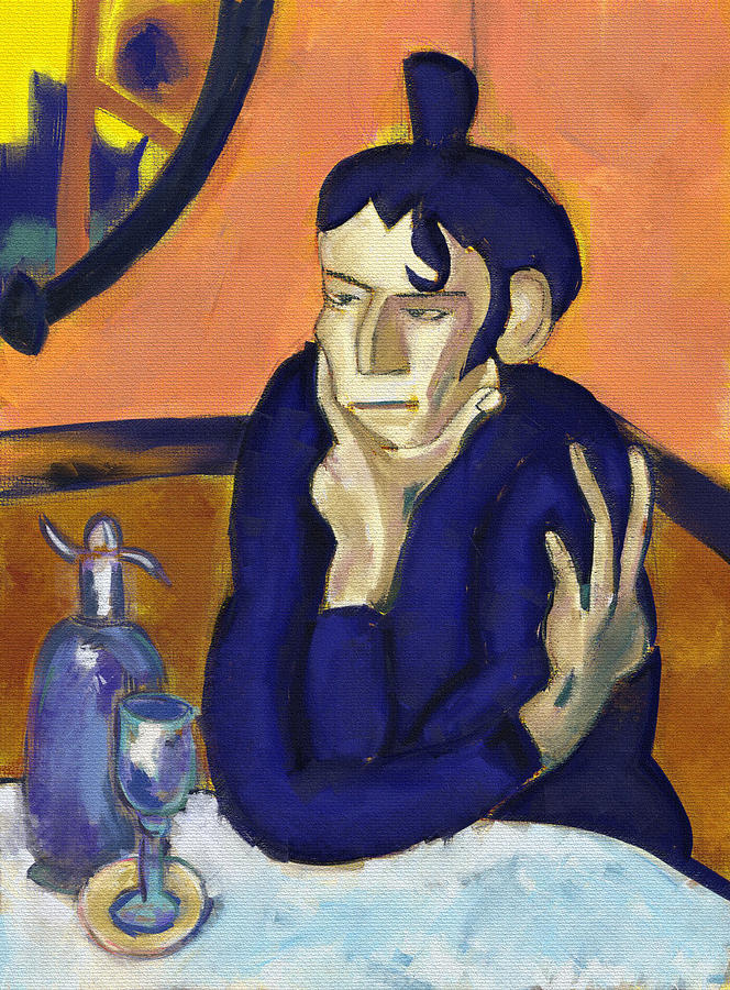 The Absinthe Drinker By Pablo Picasso Painting by Pablo Picasso by Jade Knights