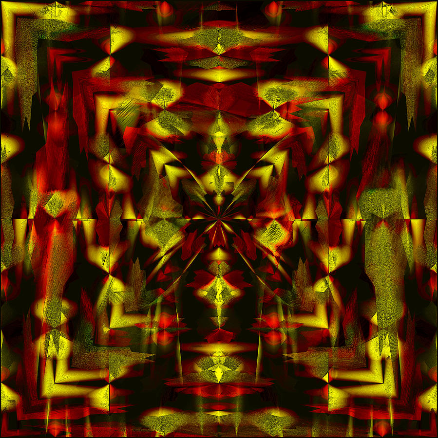 The Butterfly - Red and Yellow  Digital Art by Gillian Owen