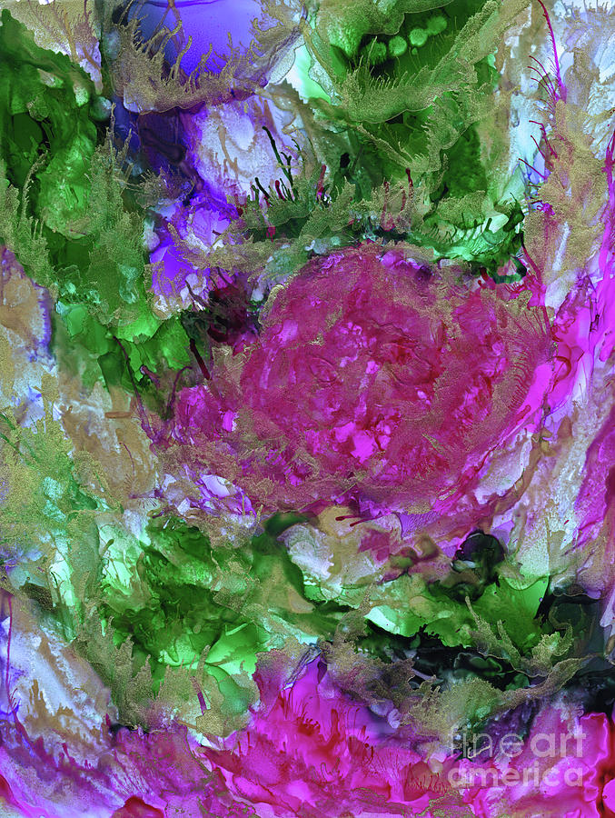 The Abstract Garden Painting by Eunice Warfel