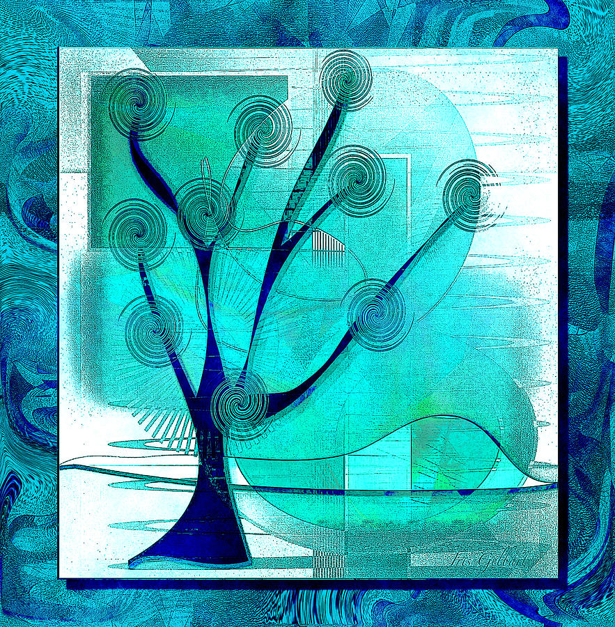 The Abstract Tree Digital Art by Iris Gelbart