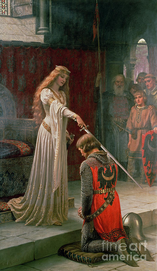 Knight Painting - The Accolade by Edmund Blair Leighton
