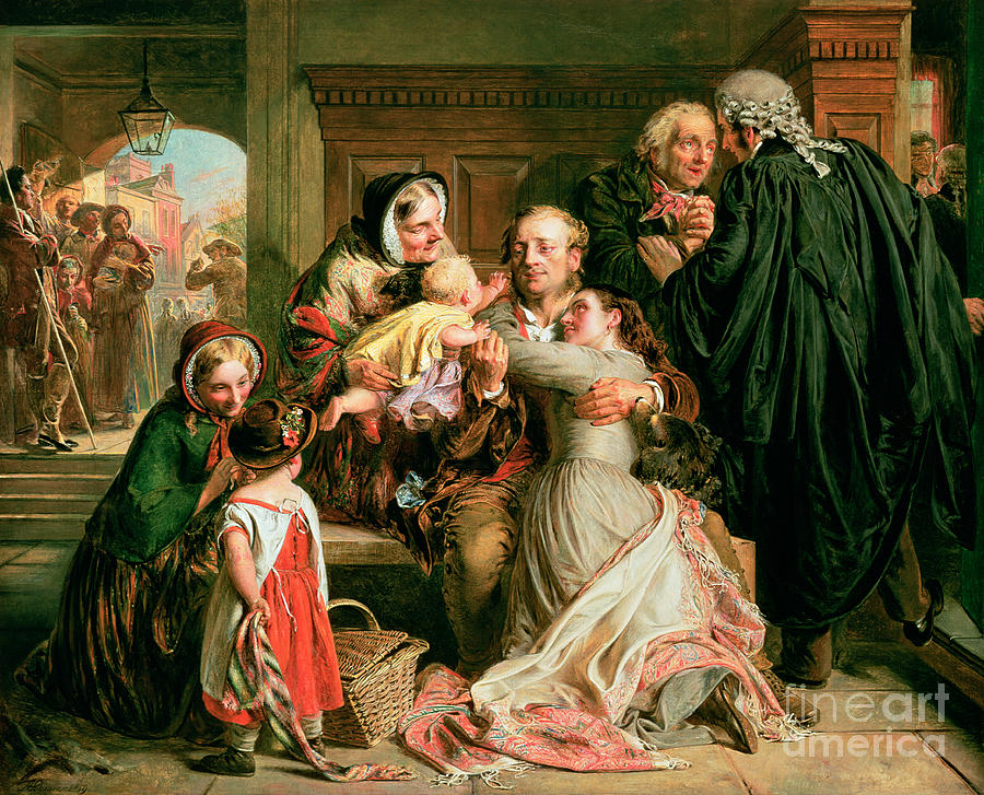 Lawyer Painting - The Acquittal by Abraham Solomon