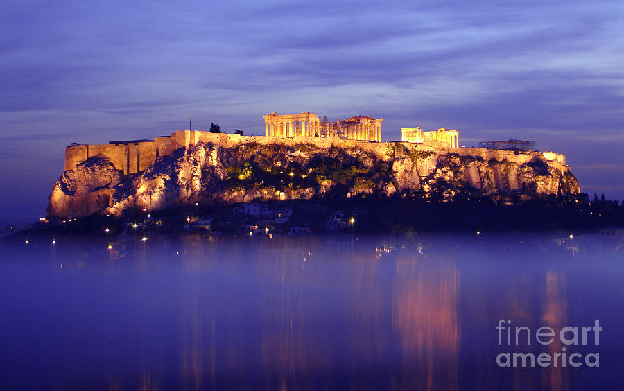 The Acropolis of Athens Digital Art by Nicolas Nanev