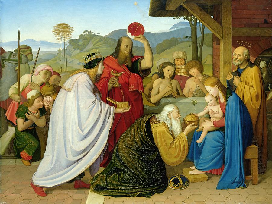 Madonna Painting - The Adoration of the Kings by Bridgeman