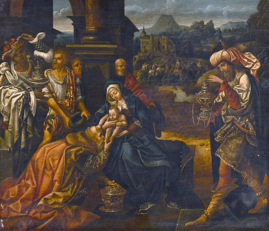 The Adoration of the Magi Painting by Antwerp School