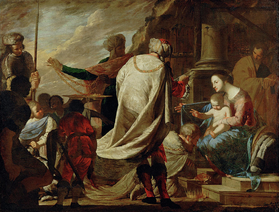 The Adoration of the Magi Painting by Bernardo Cavallino