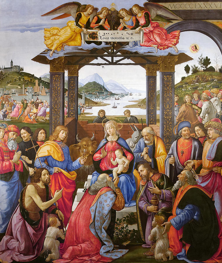 The Adoration of the Magi Painting by Domenico Ghirlandaio