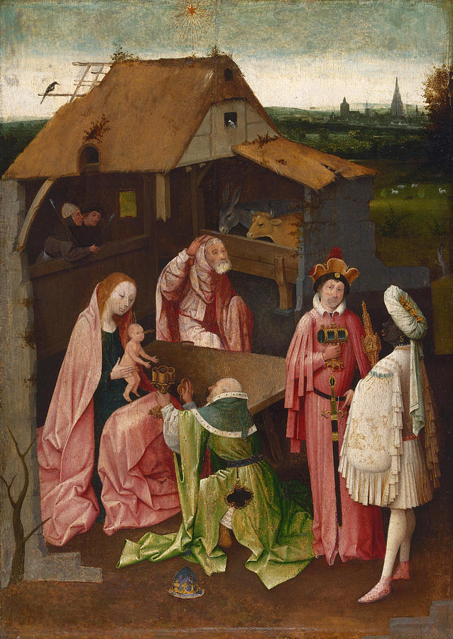 Hieronymus Bosch Painting - The Adoration of the Magi, epiphany by Hieronymus Bosch