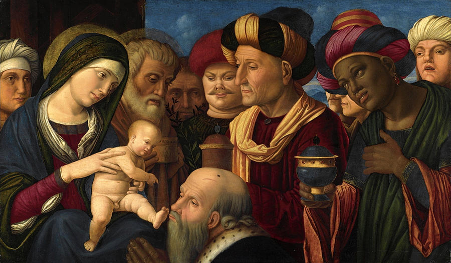The Adoration of the Magi Painting by Francesco di Simone da Santacroce