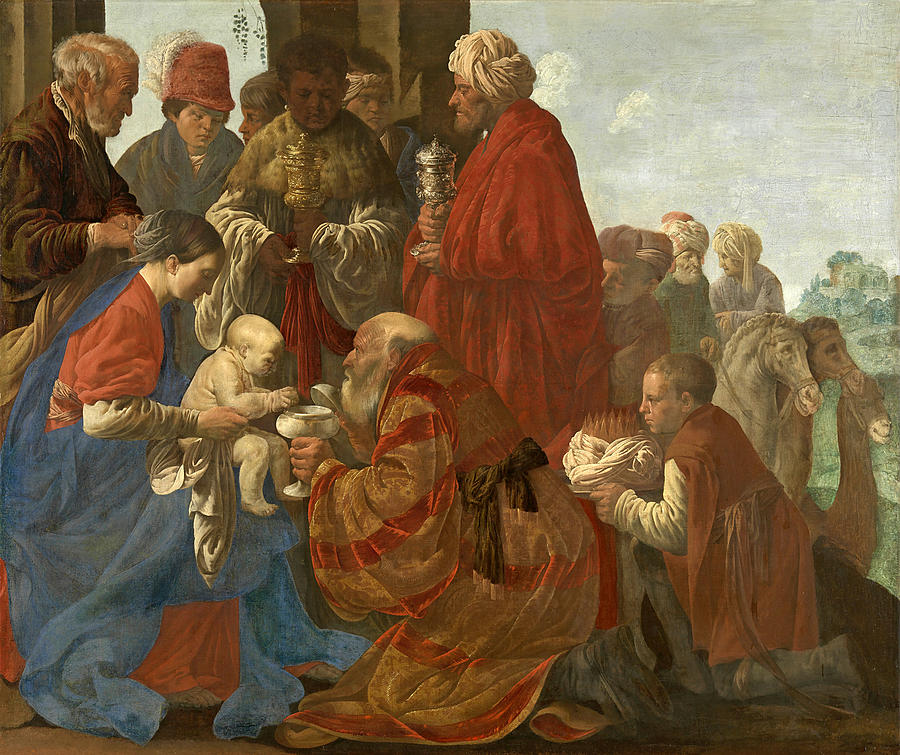 Hendrick Ter Brugghen Painting - The Adoration of the Magi by Hendrick ter Brugghen