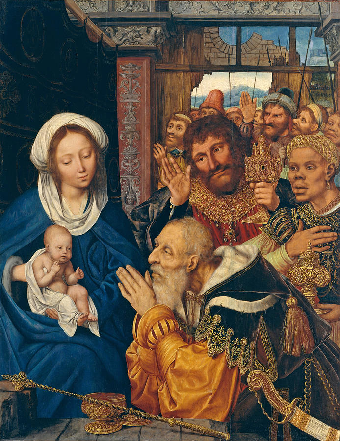 Quentin Matsys Painting - The Adoration of the Magi by Quentin Matsys