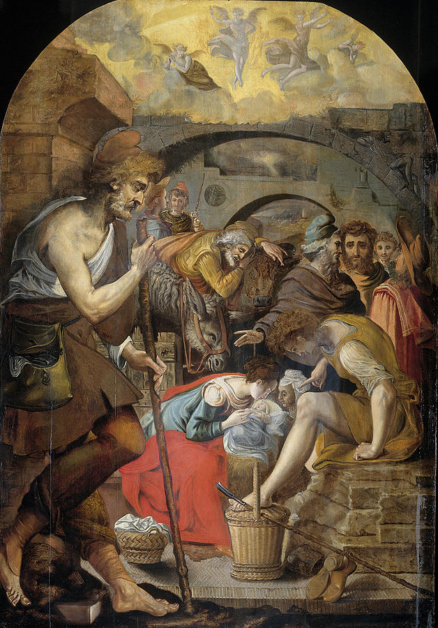 The Adoration Of The Shepherds Painting By Anthonie Blocklandt Van 