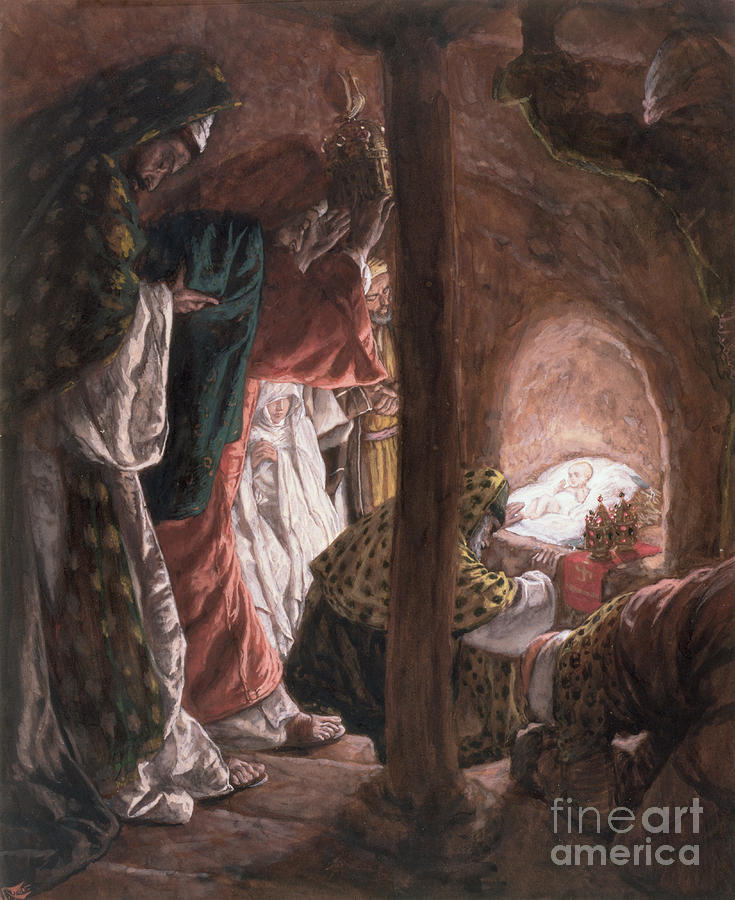 Jesus Christ Painting - The Adoration of the Wise Men by Tissot