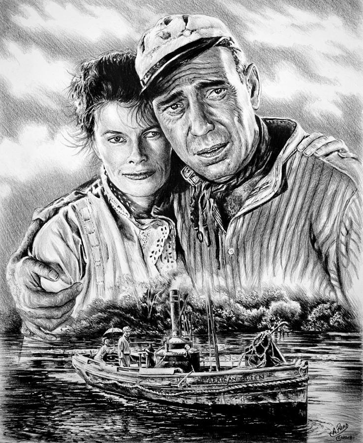 Humphrey Bogart Drawing - The African Queen by Andrew Read