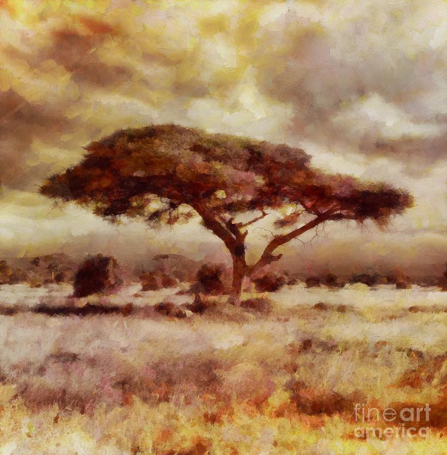 The African Tree by Sarah Kirk Painting by Esoterica Art Agency