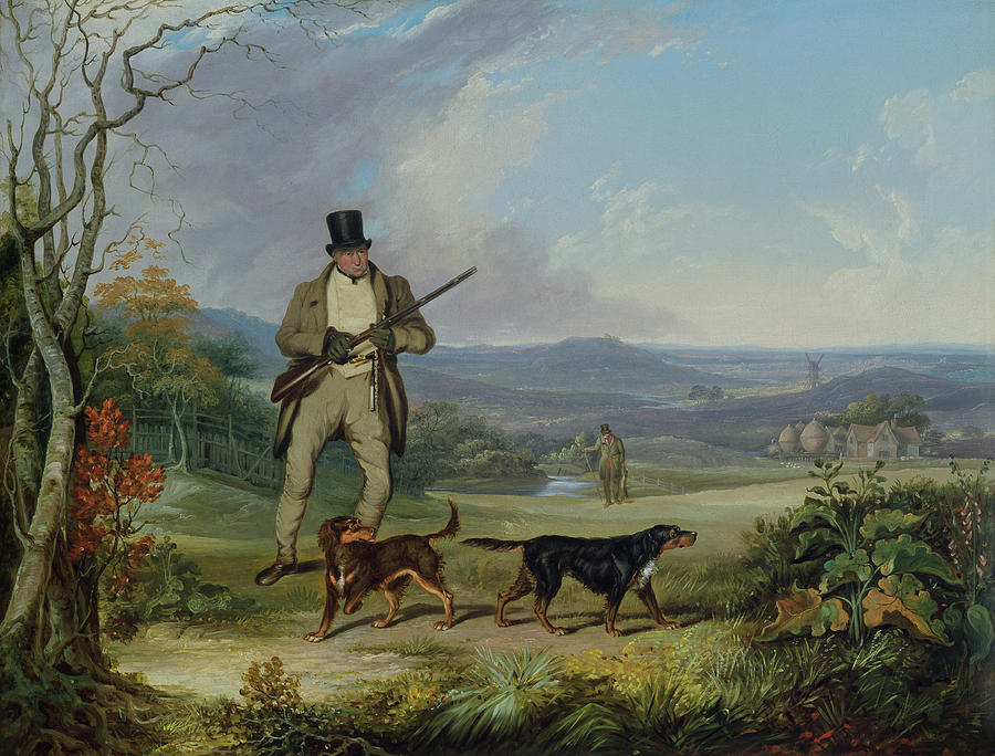 Dog Painting - The Afternoon Shoot   by Philip Reinagle