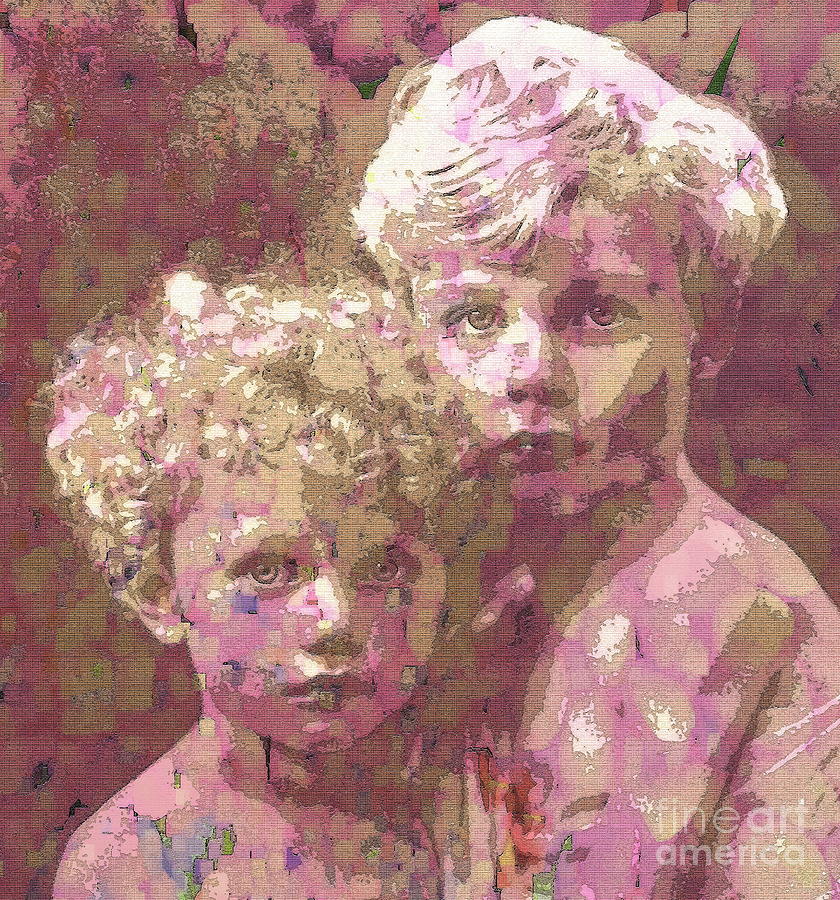 Vintage Painting - The Age Of Innocence by Saundra Myles